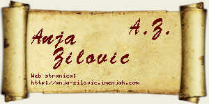Anja Žilović vizit kartica